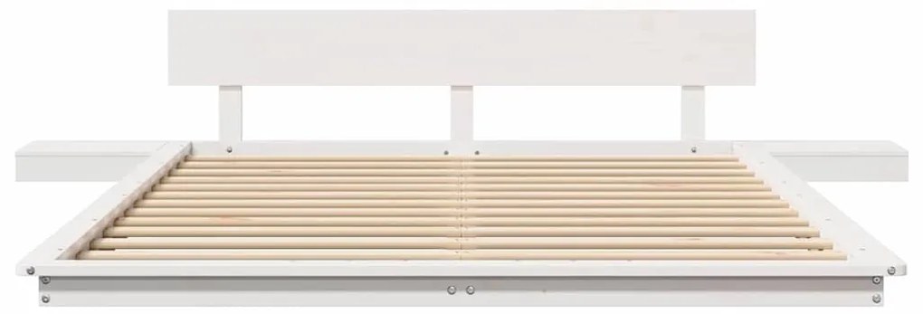 vidaXL Σκελετός Κρεβατιού Λευκό 140 x 200 cm ξύλο