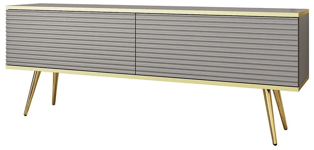 Έπιπλο Τηλεόρασης Oro P_ORO_STV_Sz_MDF_GL 135x32x53cm Grey-Gold