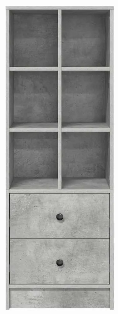 vidaXL Highboard με συρτάρι Γκρι σκυροδέματος 45.5 x 34 x 127 εκ