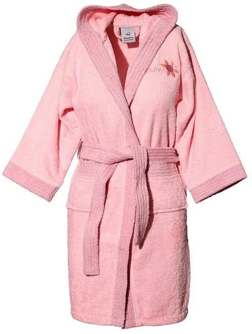 Μπουρνούζι παιδικό με κουκούλα Pink Ηλικία 8-10