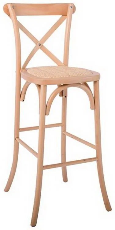 Σκαμπό Bar Destiny Ε7022,3 45x48x110cm Natural Wood, Mat