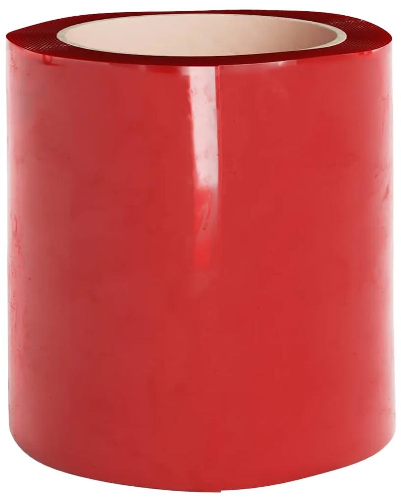 vidaXL Λωριδοκουρτίνα Κόκκινη 10 μ. 200 χιλ.x1,6 χιλ. από PVC
