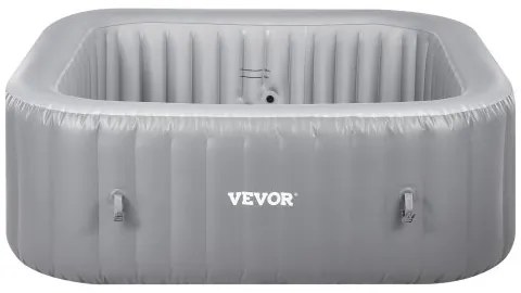 VEVOR Inflatable Hot Tub 4 to 6 Person 1850 x 660mm Square Portable Outdoor Spa