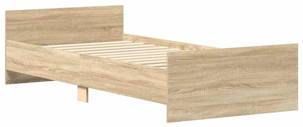 vidaXL Πλαίσιο Κρεβ. Χωρ. Στρώμα Sonoma Δρυς 90x200 εκ. Επεξ. Ξύλο