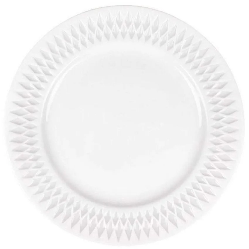 Πιάτο Ρηχό Diamante PRPW430001 Φ27cm White Oriana Ferelli® Porcelain