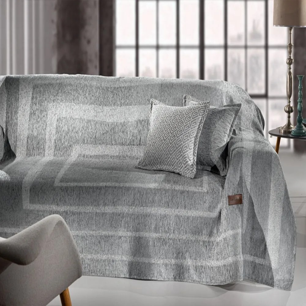 Ριχτάρι Victor Silver Guy Laroche Διθέσιο 180x250cm Chenille,Cotton,Polyester
