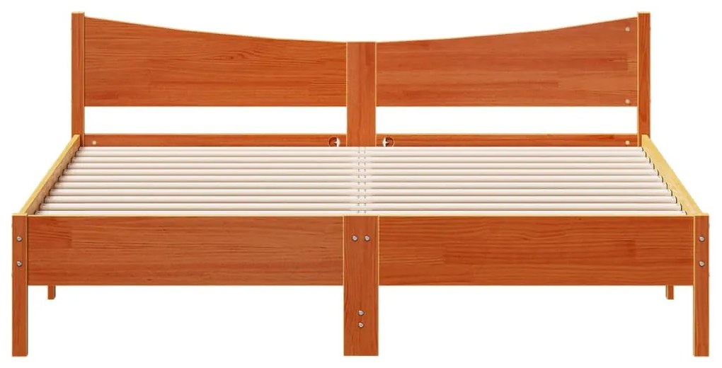 vidaXL Σκελετός Κρεβ. Χωρίς Στρώμα Καφέ Κεριού 200x200 εκ Μασίφ Πεύκο