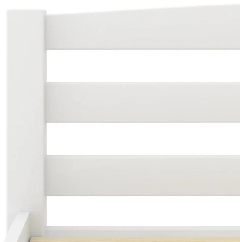 Πλαίσιο Κρεβατιού Λευκό 90 x 200 εκ. από Μασίφ Ξύλο Πεύκου - Λευκό