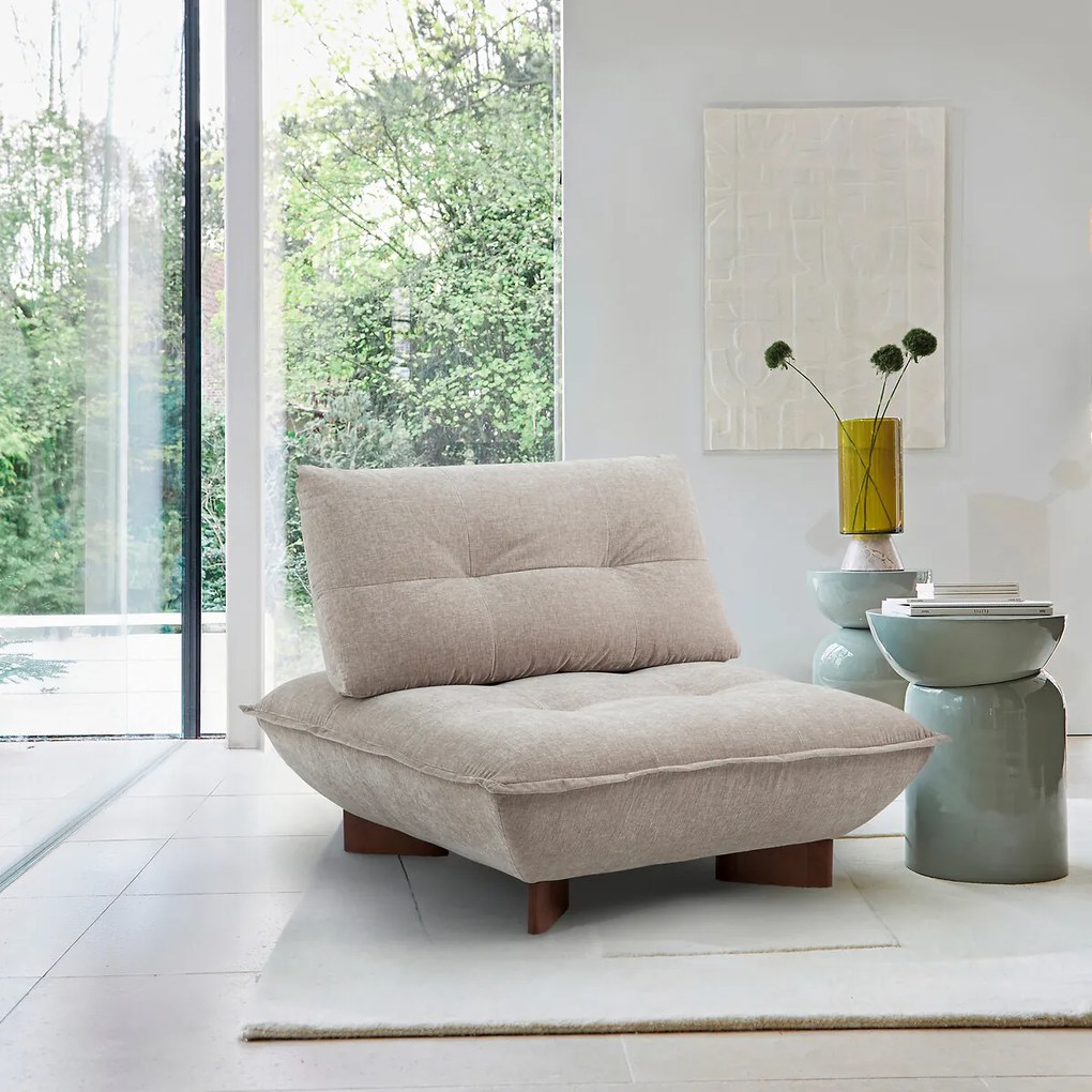 Πολυθρόνα modulable από βελούδο chenille, Kaori