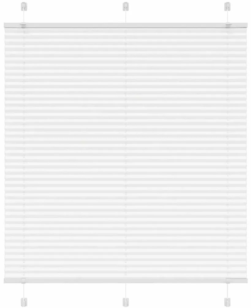vidaXL Πλισέ περσίδα Λευκό 115x100 cm Πλάτος υφάσματος 114,4 cm