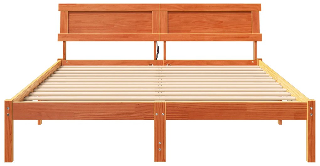 vidaXL Σκελετός Κρεβατιού Καφέ κεριού 160 x 200 cm Ξύλο πεύκου