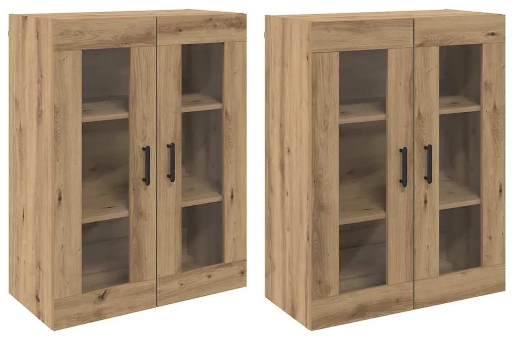vidaXL Ντουλάπια Τοίχου 2 pcs artisan δρυς 69.5 x 34 x 90 εκ.