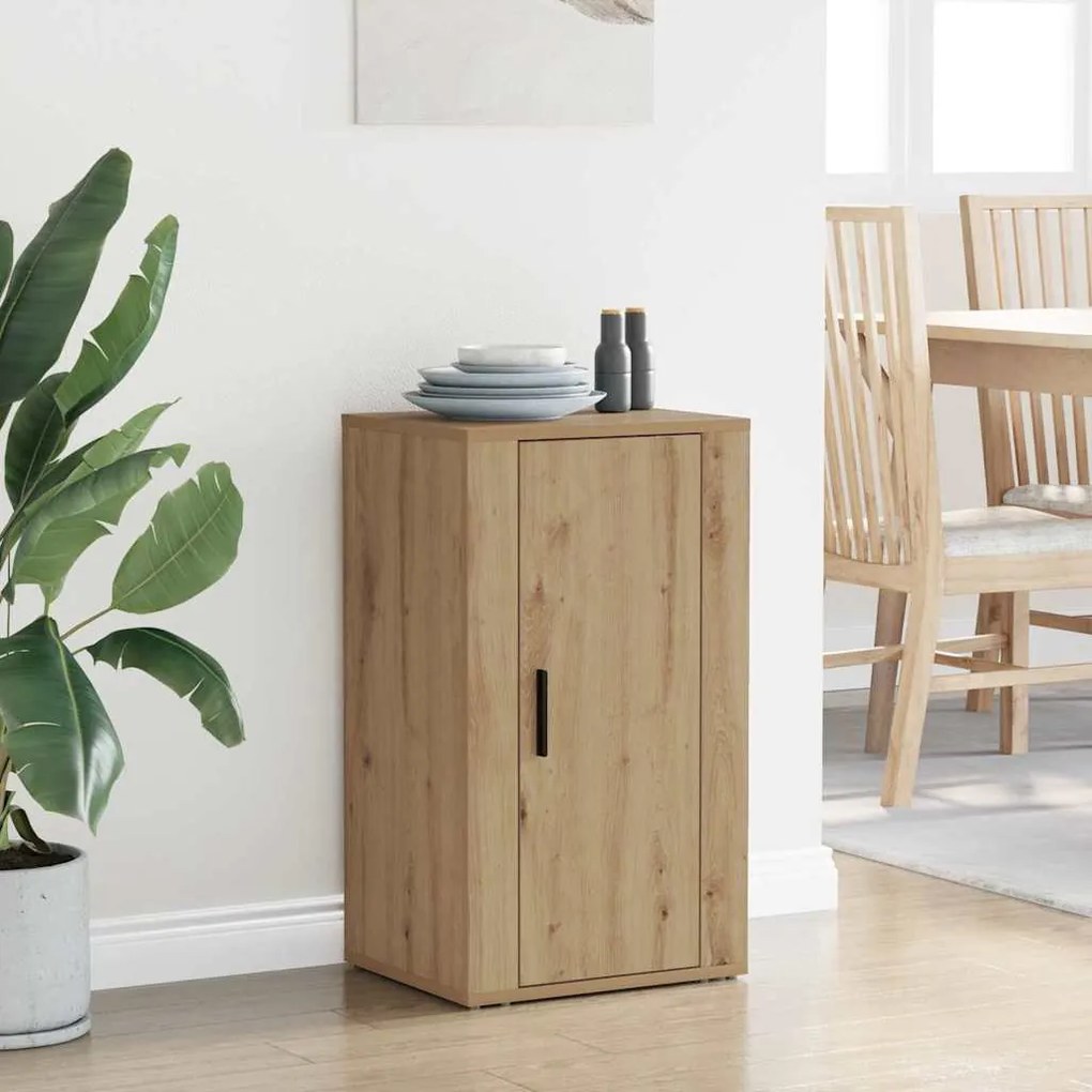 vidaXL Πλαϊνό γραφείο artisan δρυς 40 x 33 x 70 εκ. Επεξεργασμένο ξύλο