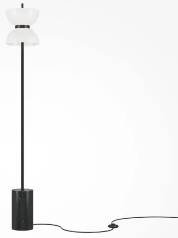 Επιδαπέδιο Φωτιστικό LED 11W Μάρμαρο Γυαλί Kyoto Maytoni-MOD178FL-L11B3K-Μαύρο MOD178FL-L11B3K