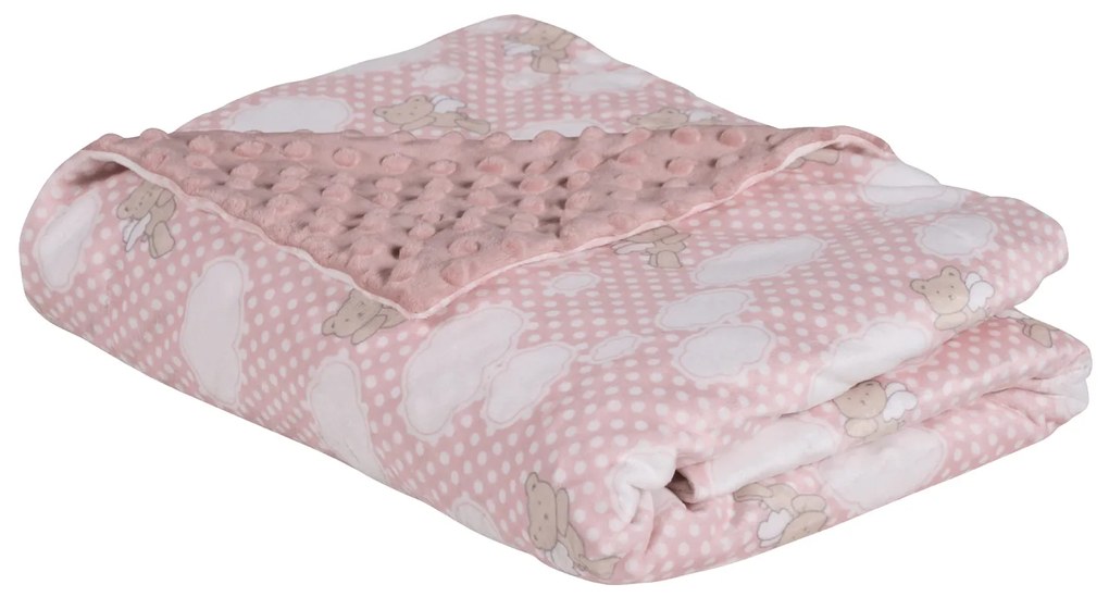 Κουβέρτα Fleece Αγκαλιάς-Λίκνου 75x100εκ. Relax 4902 Ροζ Das Baby