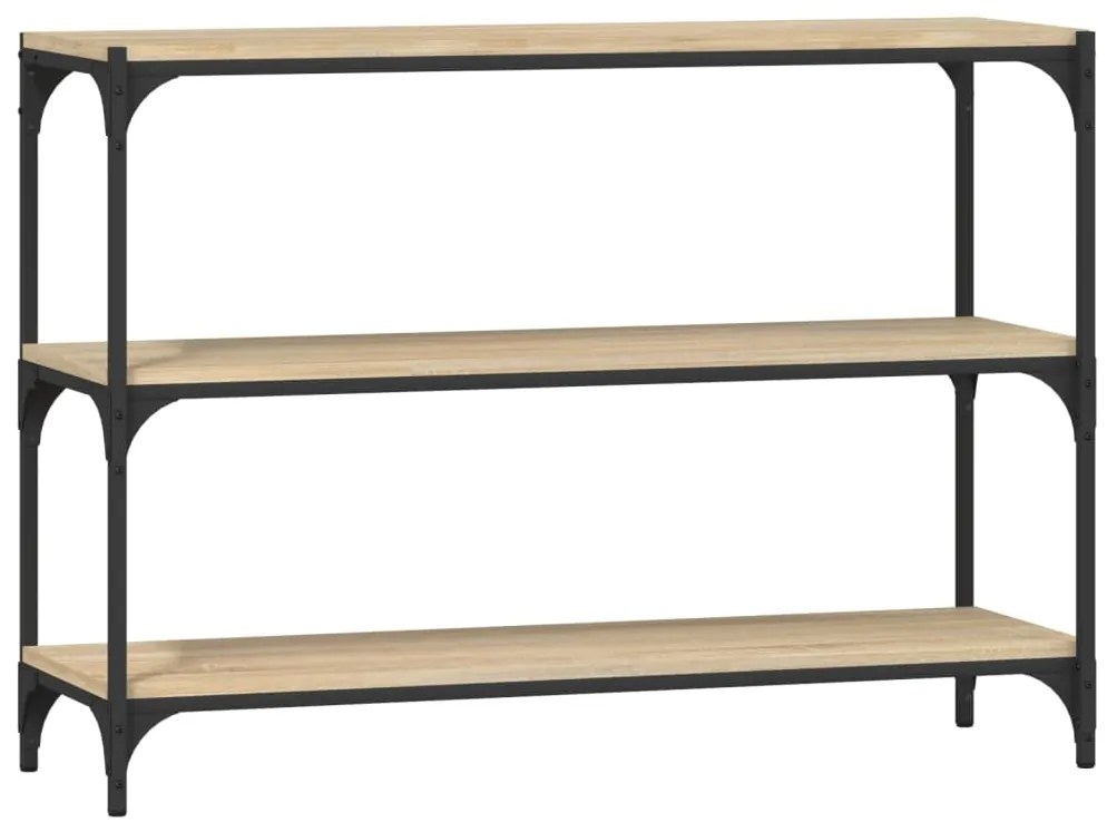 vidaXL Βιβλιοθήκη Sonoma Δρυς 100x33x70,5 εκ. Επεξεργ. Ξύλο &amp; Ατσάλι