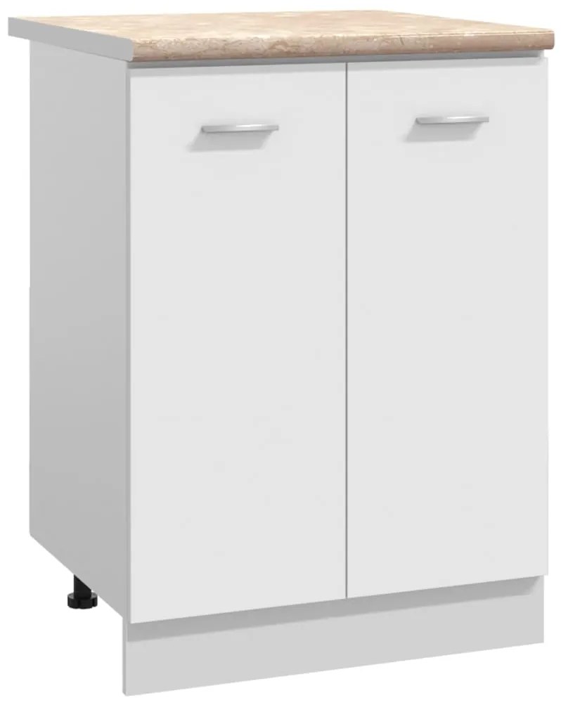vidaXL Πάγκος Κουζίνας Μπεζ με Υφή Μαρμάρου 60x60x2,8 εκ Μοριοσανίδα
