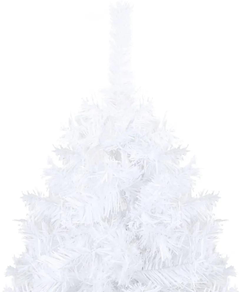 vidaXL Χριστουγεν. Δέντρο Προφωτισμένο Τεχνητό Μπάλες Λευκό 150εκ PVC