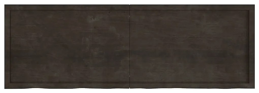 vidaXL Ράφι Τοίχου Σκούρο Καφέ 180x60x(2-4) εκ. Επεξ. Μασίφ Ξύλο Δρυός