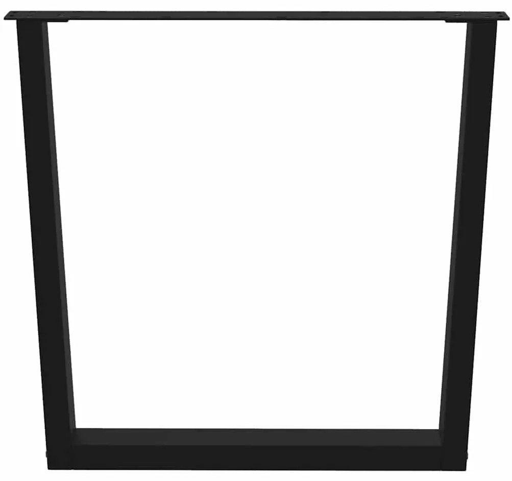 vidaXL Πόδια Τραπεζαρίας Σχήματος V 2 τεμ. Μαύρο 80x(72-73,3) εκ. Ατσάλι