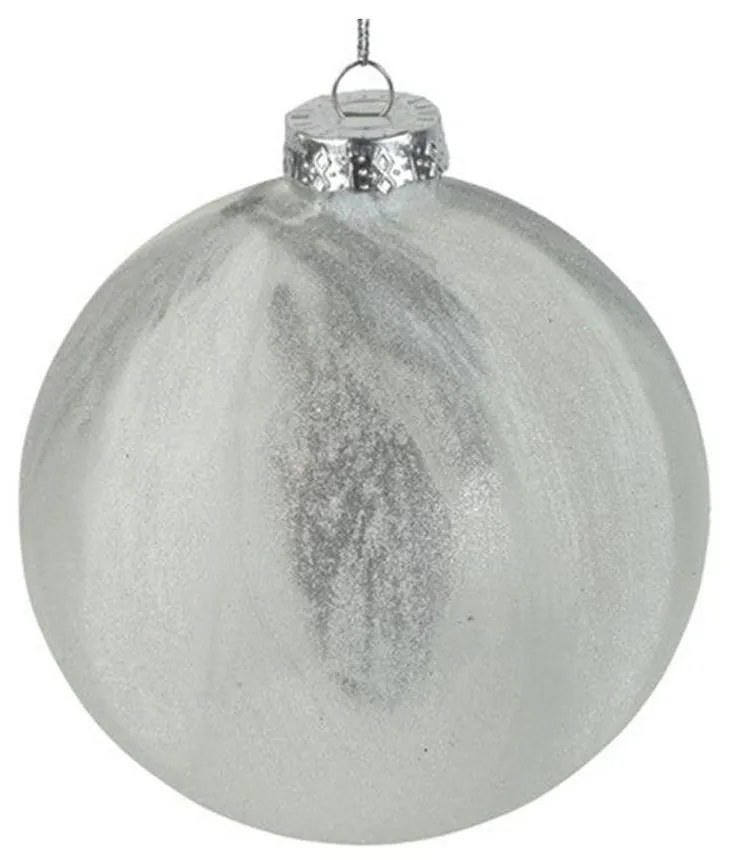Χριστουγεννιάτικη Μπάλα Marble 013.811535 8cm Light Grey