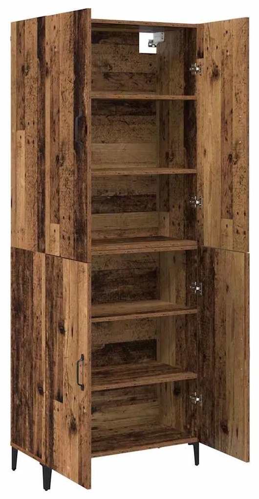 vidaXL Highboard 2 pcs Παλαιό ξύλο 69.5 x 34 x 180 εκ.