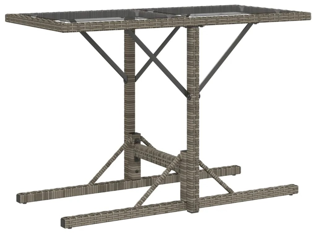 vidaXL Σετ Επίπλων Bistro 3 τεμ Γκρι Συνθετικό Ρατάν με Μαξιλάρια