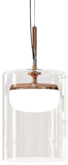 Κρεμαστό Φωτιστικό Οροφής LED 8,5W 2700K Dimmable Triac Κρύσταλλο Diver S5 Prandina-1C71002117001-Χάλκινο 1C71002117001