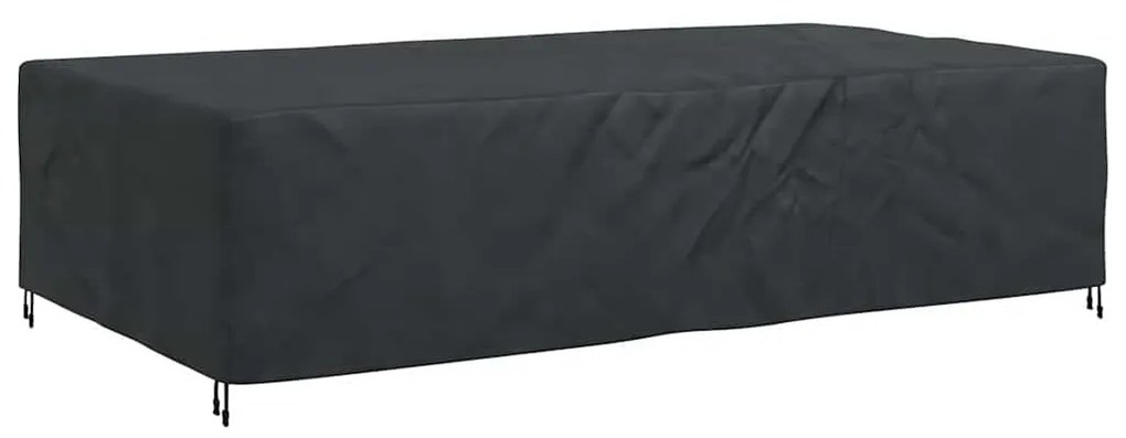 vidaXL Κάλυμμα επίπλων εξωτερικού χώρου Μαύρο 315 x 180 x 74 cm 420D