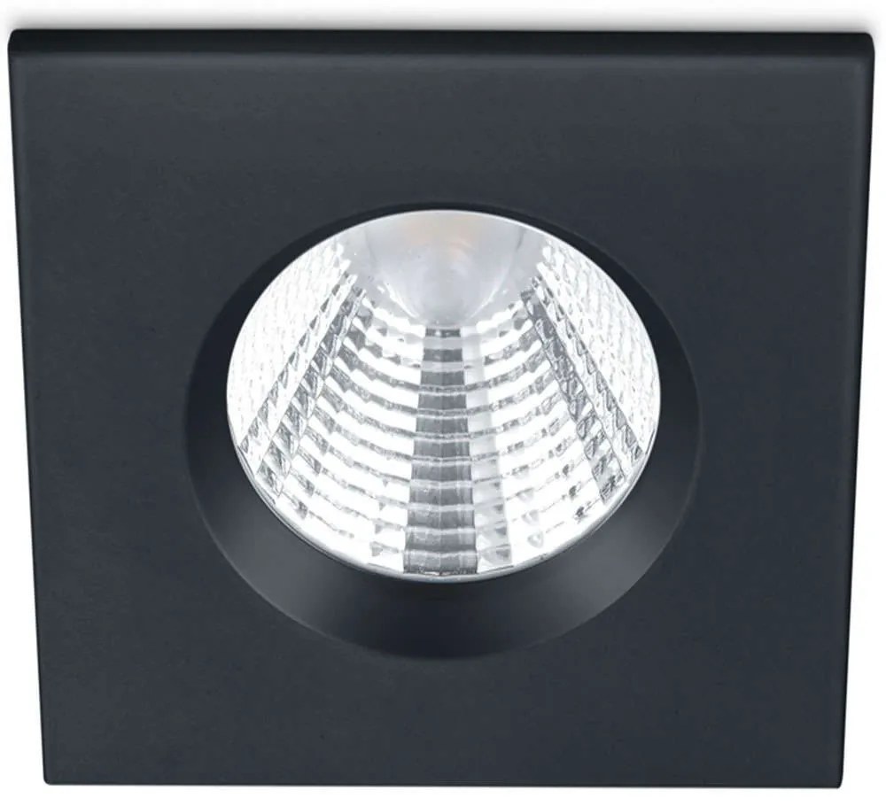 Σποτ Χωνευτό Zagros 650610132 8x8x5cm Dim Led 345Lm 5,5W 3000K Black Trio Lighting Square