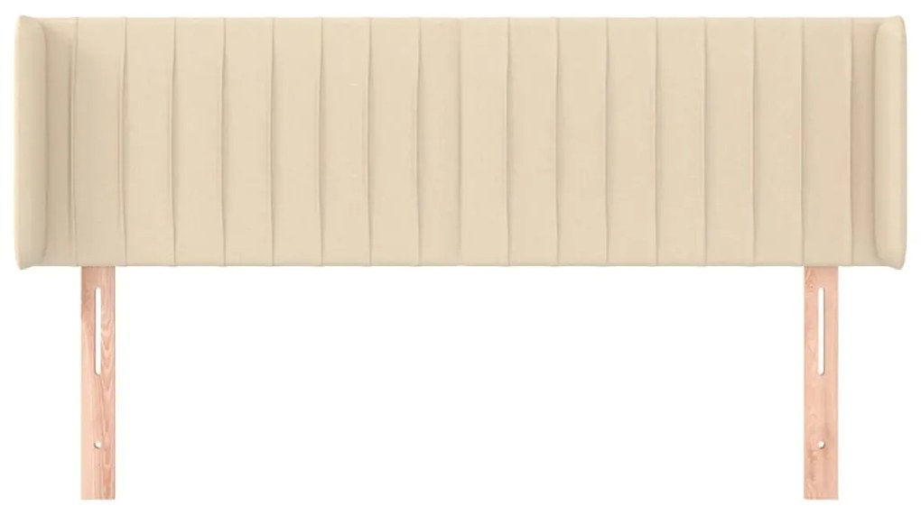 vidaXL Κεφαλάρι με Πτερύγια Κρεμ 147x16x78/88 εκ. Υφασμάτινο