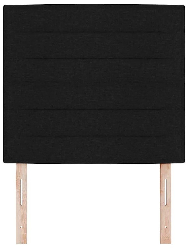 vidaXL LED κεφαλάρι με φώτα λωρίδας LED Επιτοίχιο Μαύρο 100 cm ύφασμα