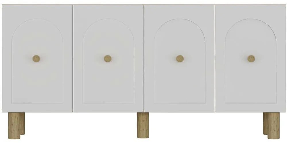 Μπουφές Notre Bohem 475OLV3129 150x35x75cm Oak-White Μοριοσανίδα, Μελαμίνη