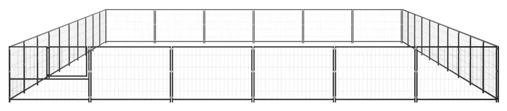 vidaXL Σπιτάκι Σκύλου Μαύρο 60 μ² Ατσάλινο