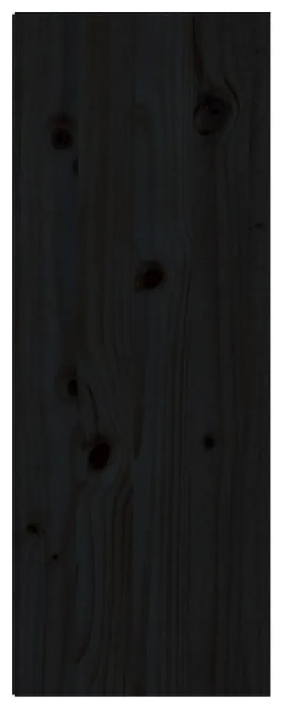 vidaXL Ντουλάπι Τοίχου Μαύρο 30 x 30 x 80 εκ. από Μασίφ Ξύλο Πεύκου