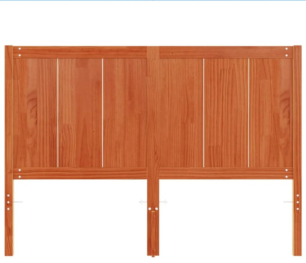 vidaXL Κεφαλάρι Καφέ Κεριού 150 εκ. από Μασίφ Ξύλο Πεύκου