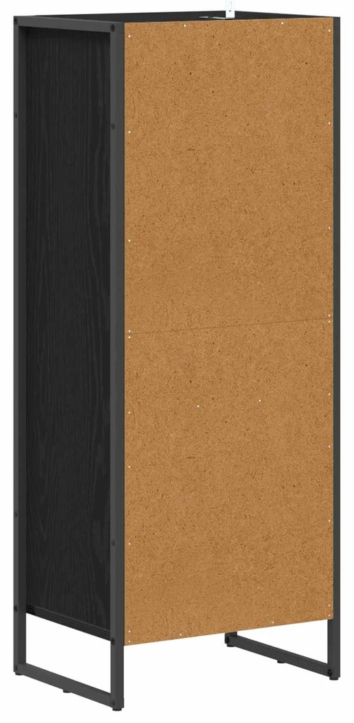 vidaXL Ντουλάπι Μπάνιου Μαύρη Οξυά 40 x 30 x 100 εκ Επεξεργασμένο ξύλο