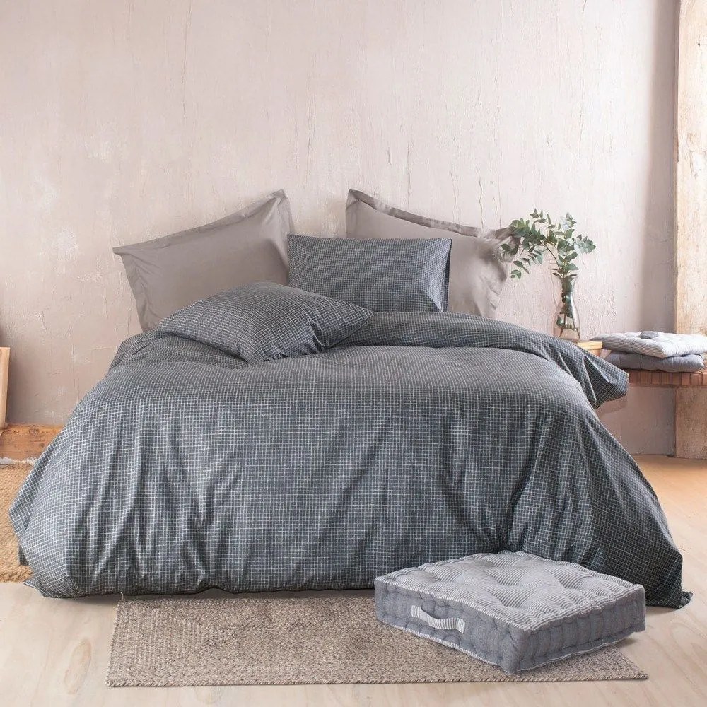 Σεντόνια Pacify (Σετ 4τμχ) Grey Ρυθμός Υπέρδιπλo 230x270cm 100% Βαμβάκι