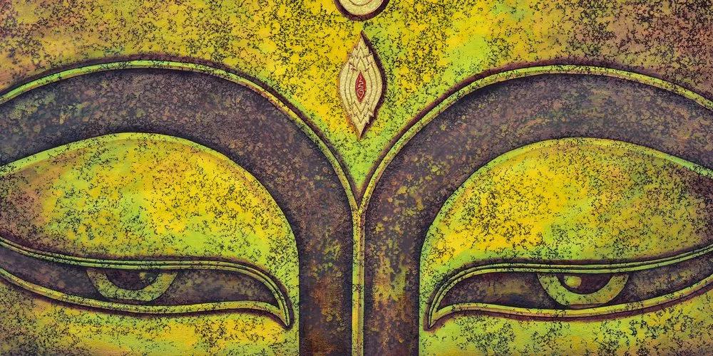 Εικόνα μάτια του Βούδα βαμμένα με ακρυλικό χρώμα - 100x50