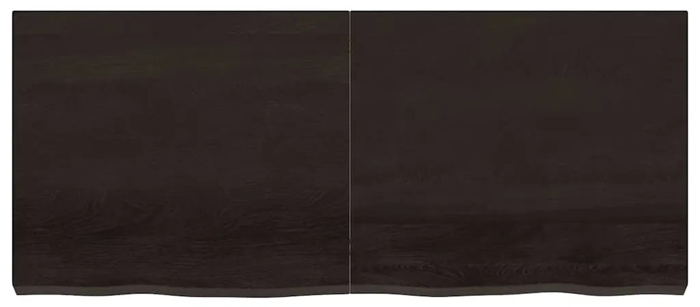 vidaXL Ράφι Τοίχου Σκούρο Καφέ 140x60x(2-6) εκ. Επεξ. Μασίφ Ξύλο Δρυός