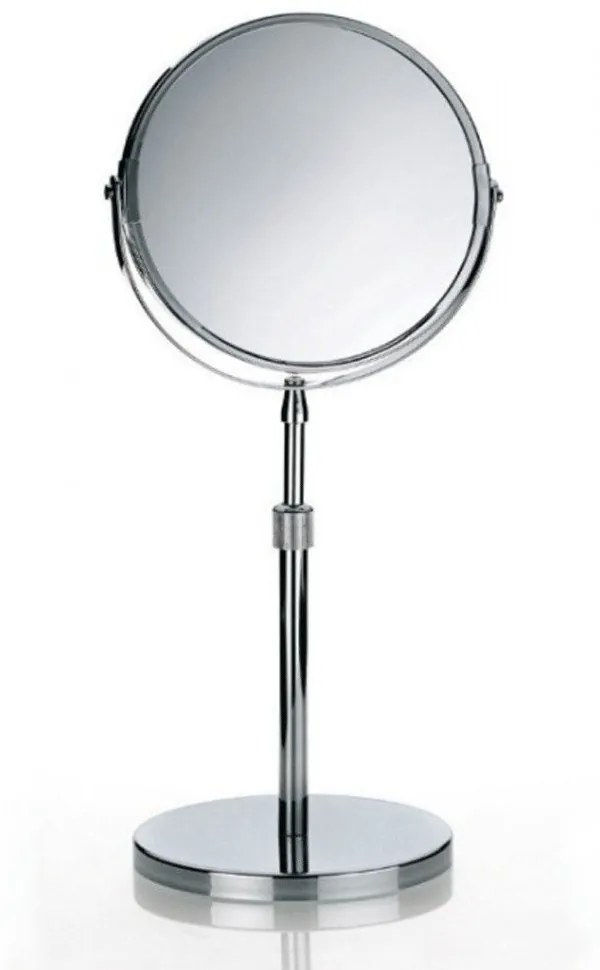 Καθρέπτης Επιτραπέζιος Silvana 20846 Φ16x38-50cm Silver Kela Αλουμίνιο,Πέτρα