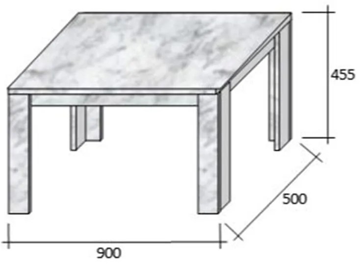 MAGNUM 90 COFFEE TABLE SONOMA 90x50xH45,5cm - 04-0474 - 04-0474