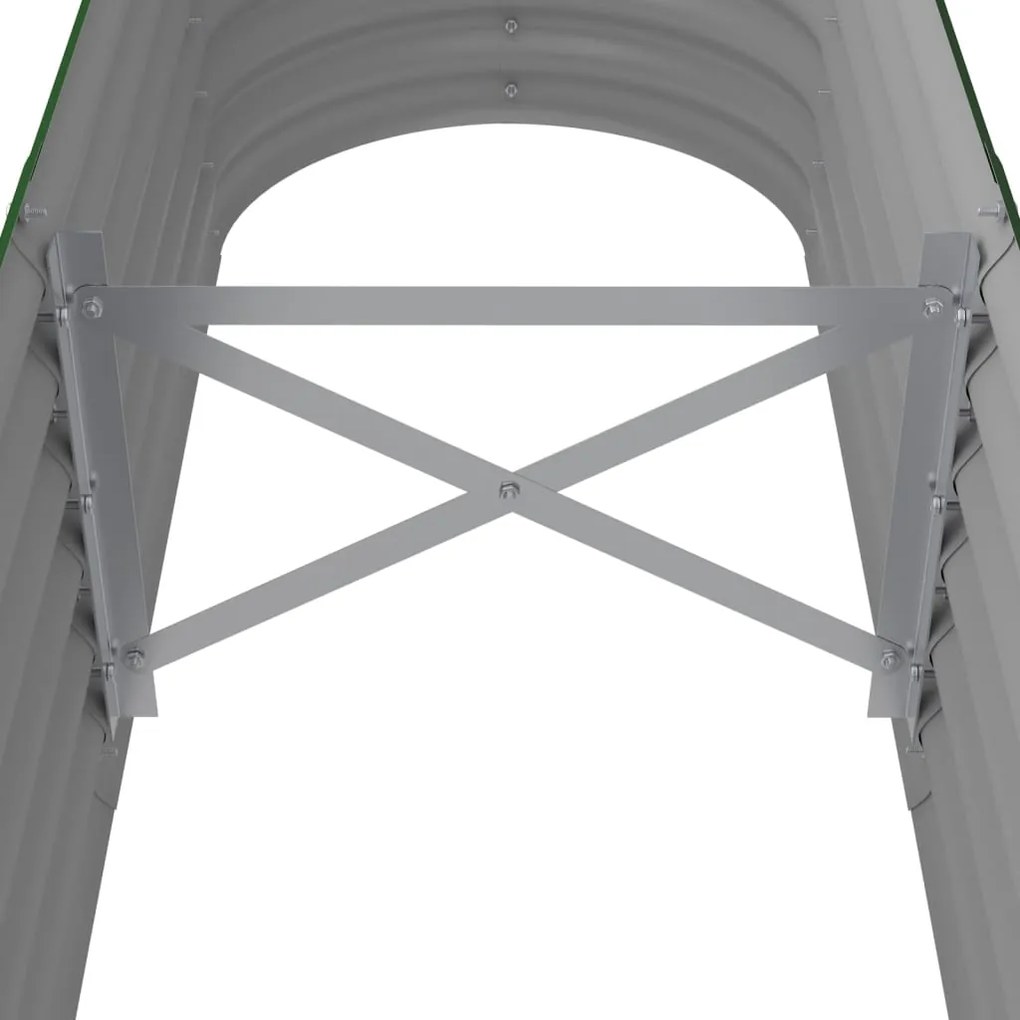 vidaXL Ζαρντινιέρα Υπερυψ. Πράσινη 152x40x36 εκ. Γαλβανισμένος χάλυβας