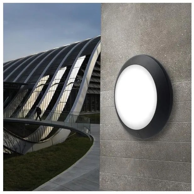 Απλίκα Φωτιστικό Τοίχου E27 60W IP66 Berta Eurolamp-145-26190-Μαύρο 145-26190