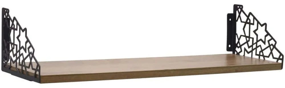 Ράφι Τοίχου 379VLV1804 60x14x20cm Brown-Black