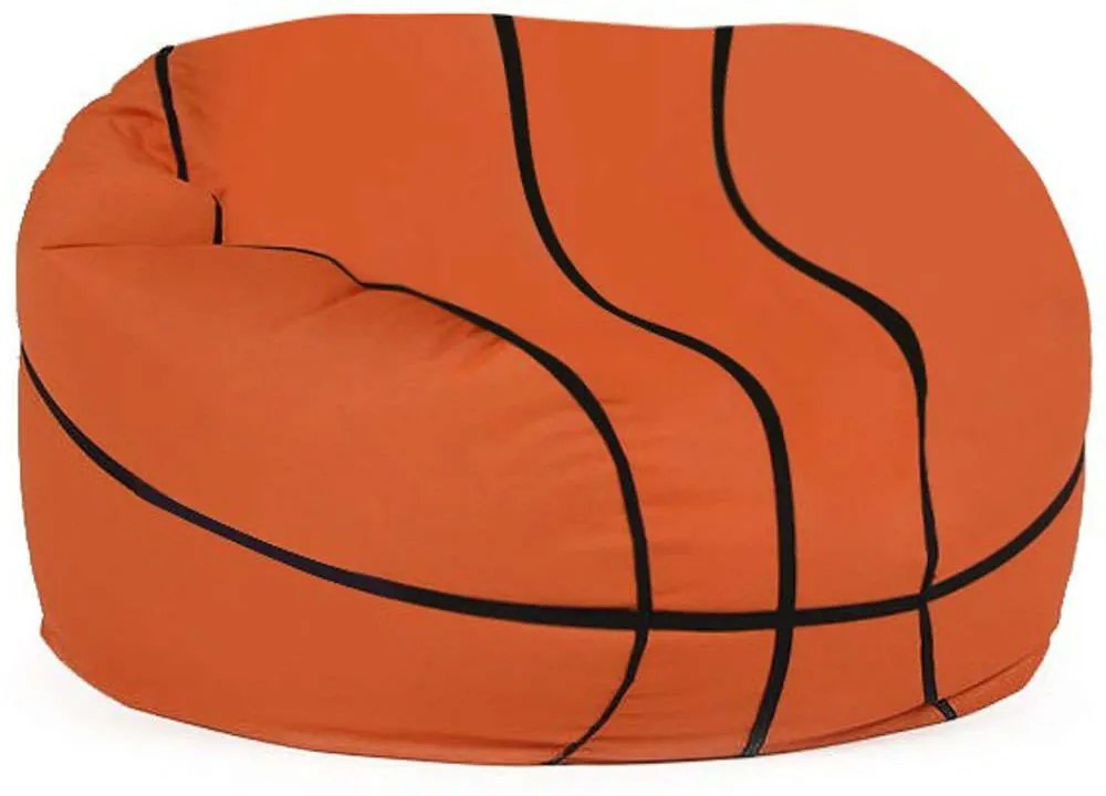 Πουφ Παιδικό Αδιάβροχο Basketball 248FRN1139 70x70x45cm Orange-Black
