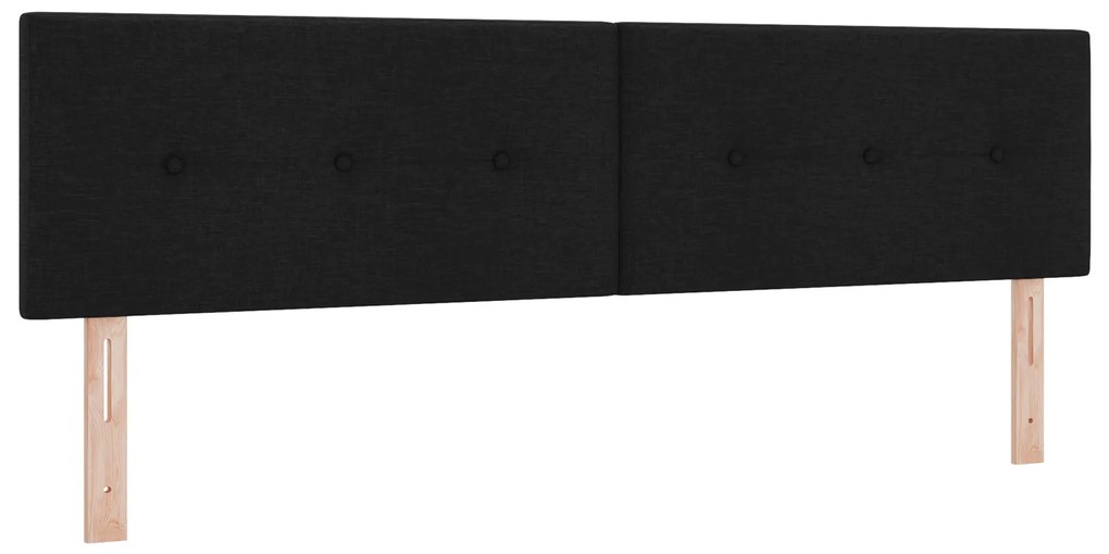 vidaXL Κρεβάτι Box Spring με στρώμα Μαύρο 180x200 εκ. Υλικό