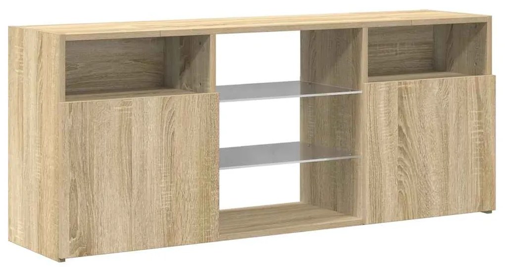 vidaXL Έπιπλο Τηλεόρασης με LED Sonoma Δρυς 120x30x50 εκ.