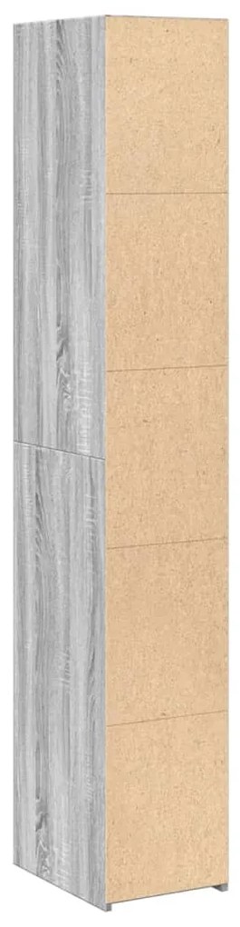 vidaXL Ντουλάπι Γκρι Sonoma 30x41x185 εκ. από Επεξεργασμένο Ξύλο