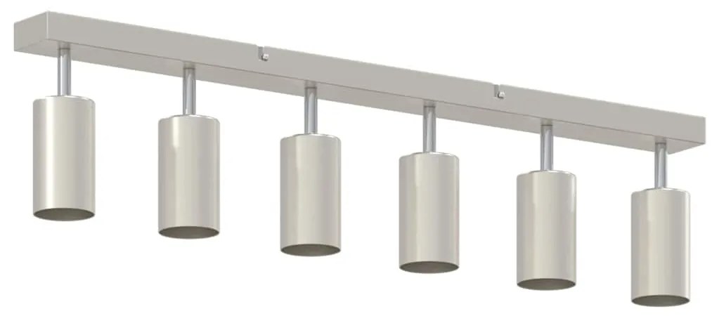 vidaXL Σποτ οροφής Βουρτσισμένο νικέλιο 73 x 5.5 x 16.5 εκ Ατσάλι